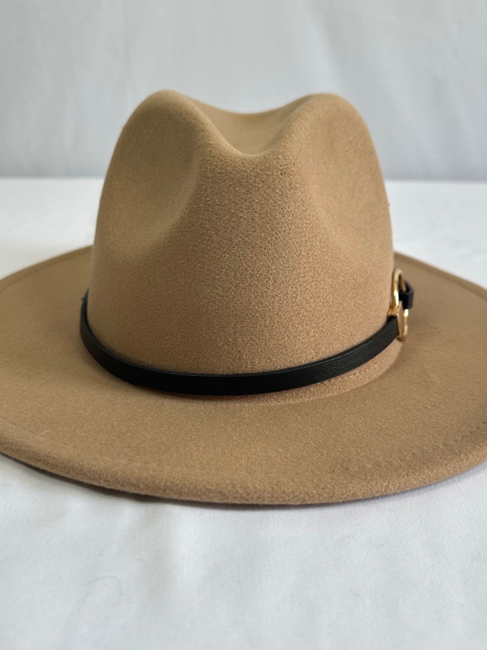 INC International Concepts Wide Brim Fedora Hat Camel Colored Brown Headband